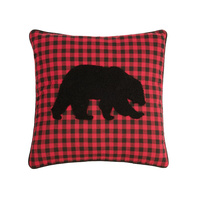 Woodford 18 x 18 Decorative Accent Throw Pillow - Bear