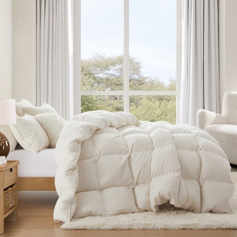 Luxurious 800 Fill Power 100% Organic Cotton Down Comforter Duvet Insert