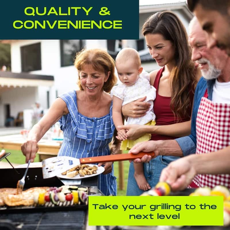 LIGHTACCENTS Barbecue Grill Light, Battery Operated LED BBQ Grill Light, Aluminum Clamp, Adjustable 180 Degrees, 10 LED
