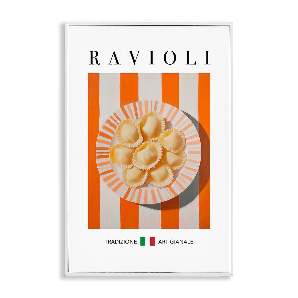 Stupell Traditional Ravioli Pasta Framed Giclee Art Design By Andreas Magnusson