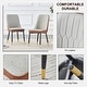 preview thumbnail 10 of 11, 5-Piece Kitchen Table Set with 4 PU Curved Chair Cushion, Dining Table Set with Marble Table Top for Dining Room