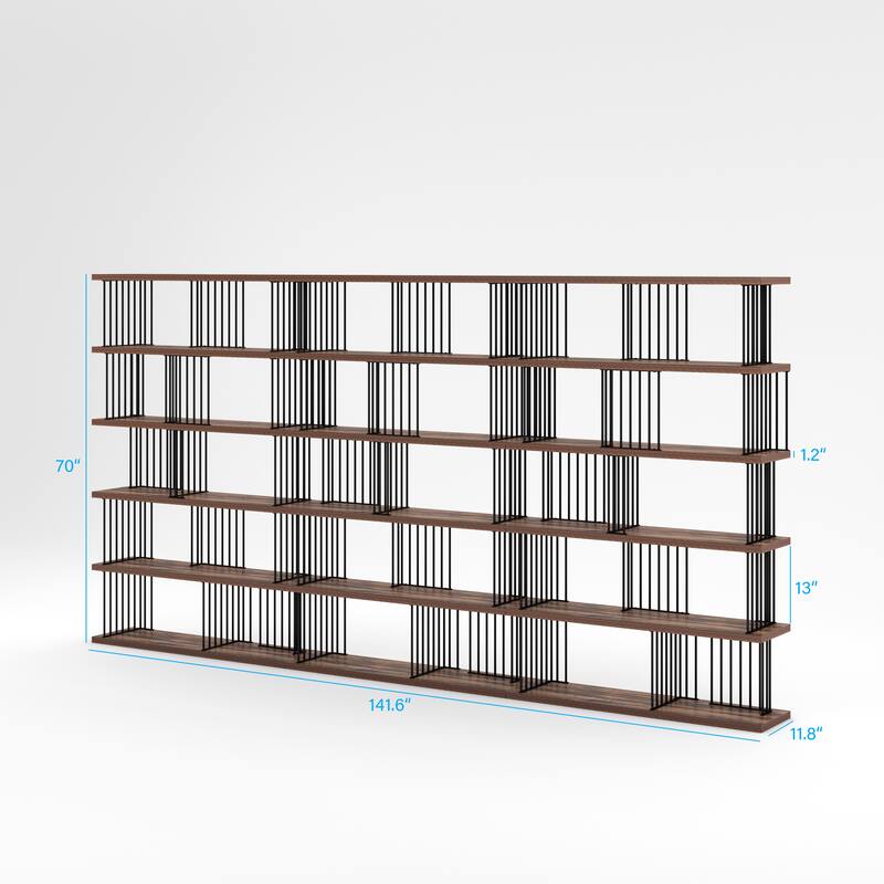 Davee lron Bookcase up to 142" - 141.6*11.8*70 inches