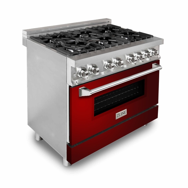 ZLINE Stainless Steel 36 inch Gas Burner Electric Oven Range Bed