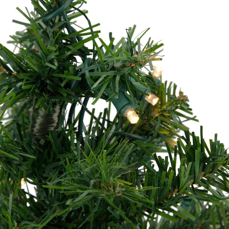 2' Medium Mixed Classic Pine Artificial Christmas Tree Warm White LED - 2 Foot