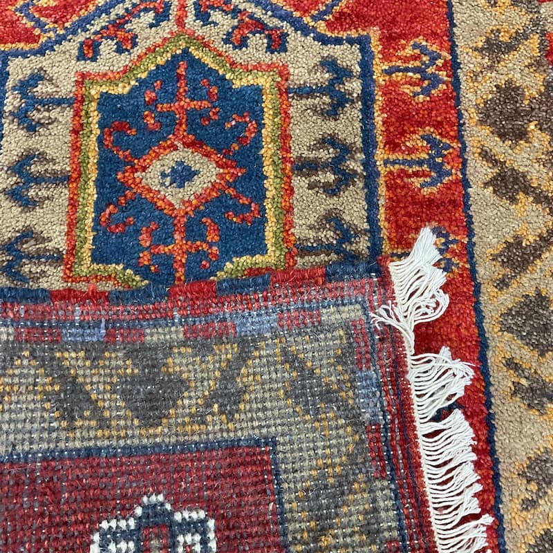 HERAT ORIENTAL Handmade Kazak Wool Rug - 2'2" x 3'11"