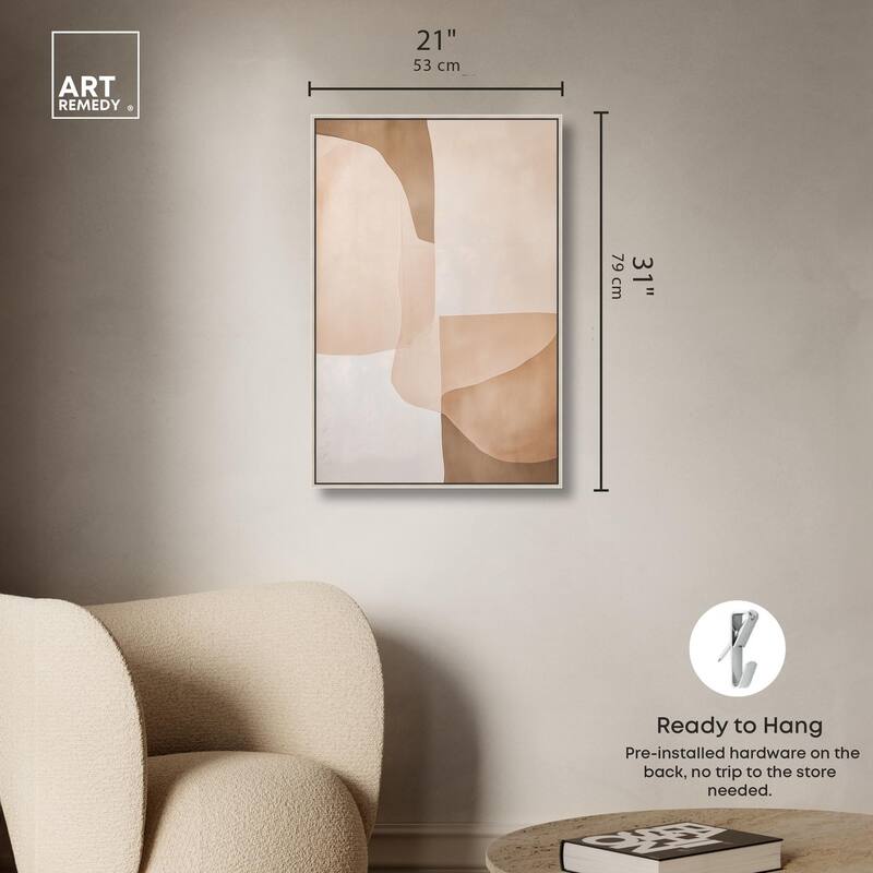 Forms in Beige II Canvas by Art Remedy