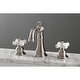 preview thumbnail 3 of 3, Kingston Brass American Classic Two-Handle 3-Hole Deck Mount Widespread Bathroom Faucet with Pop-Up Drain