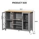 preview thumbnail 10 of 18, Wine Bar Cabinet with LED Light - 15.7"D x 47.2"W x 34.61"H