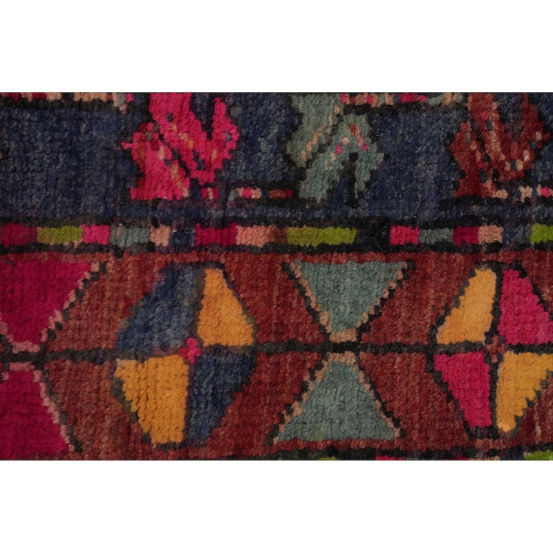 Hand Knotted Oriental 100% Wool Carpet Traditional Tribal Oranges & Rust Meshkin Runner Rug - 10' 9'' X 3' 10''