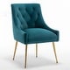 preview thumbnail 55 of 106, SEYNAR Modern Dining Chairs Set of 6, Velvet Accent Chair Tufted Back Armless Chair with Back Pull
