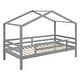 preview thumbnail 9 of 46, Twin Over Twin Bunk Bed with Roof, Slide & Ladder, Playhouse-Inspired Design, Safe & Fun, Multiple Installation Options, Grey