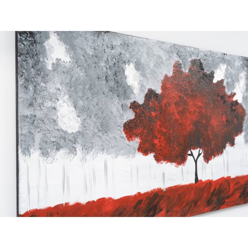Wandela Wall Canvas Paintings 47'' x 27'' - Red