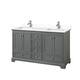 Option Dark Gray / White Cultured Marble Top / Polished