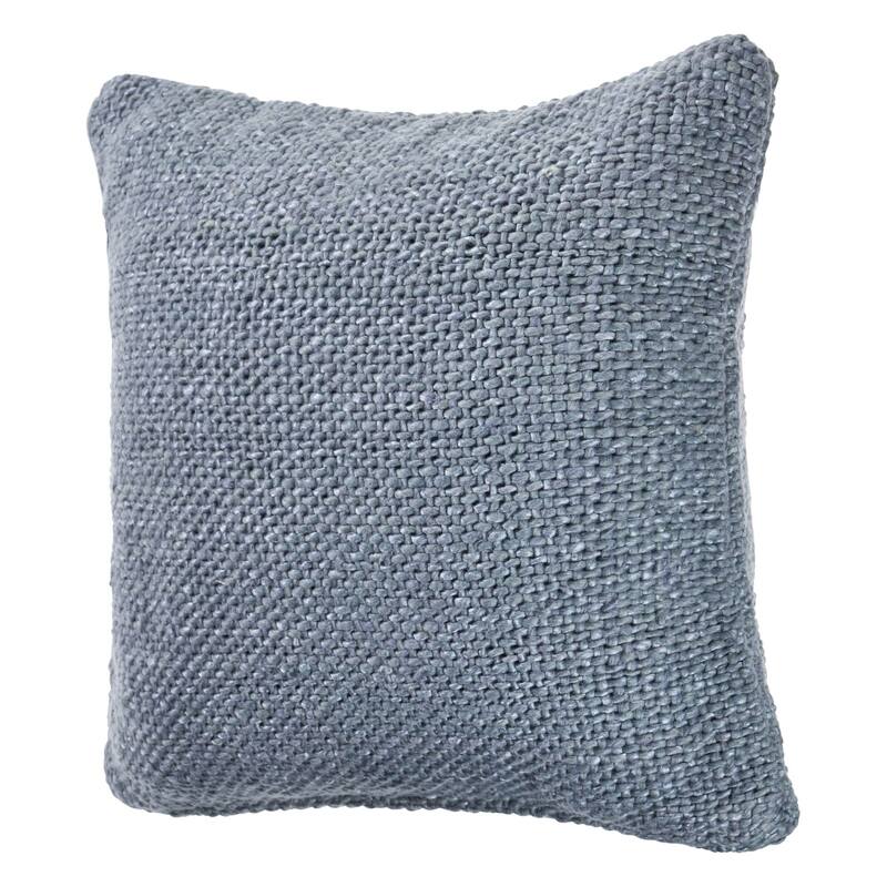 20" Frost Blue Woven Square Throw Pillow