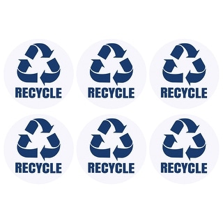 Recycle Label Large Recycle Sticker Bin Labels 5 Inch Large Recycling Vinyl for Trash Can ...