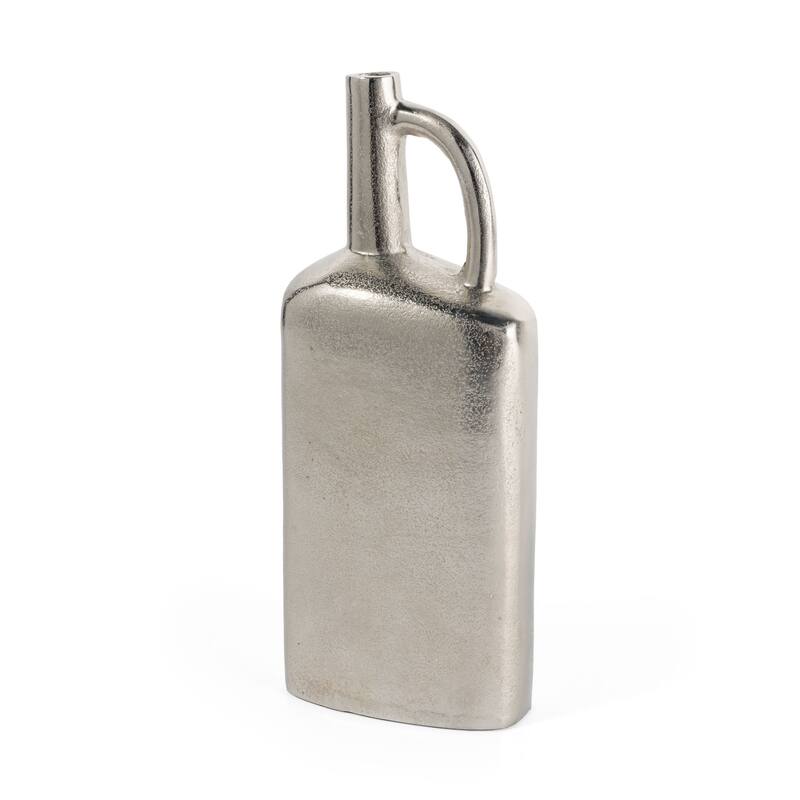 14" Silver Aluminum Jug Table Vase - 6