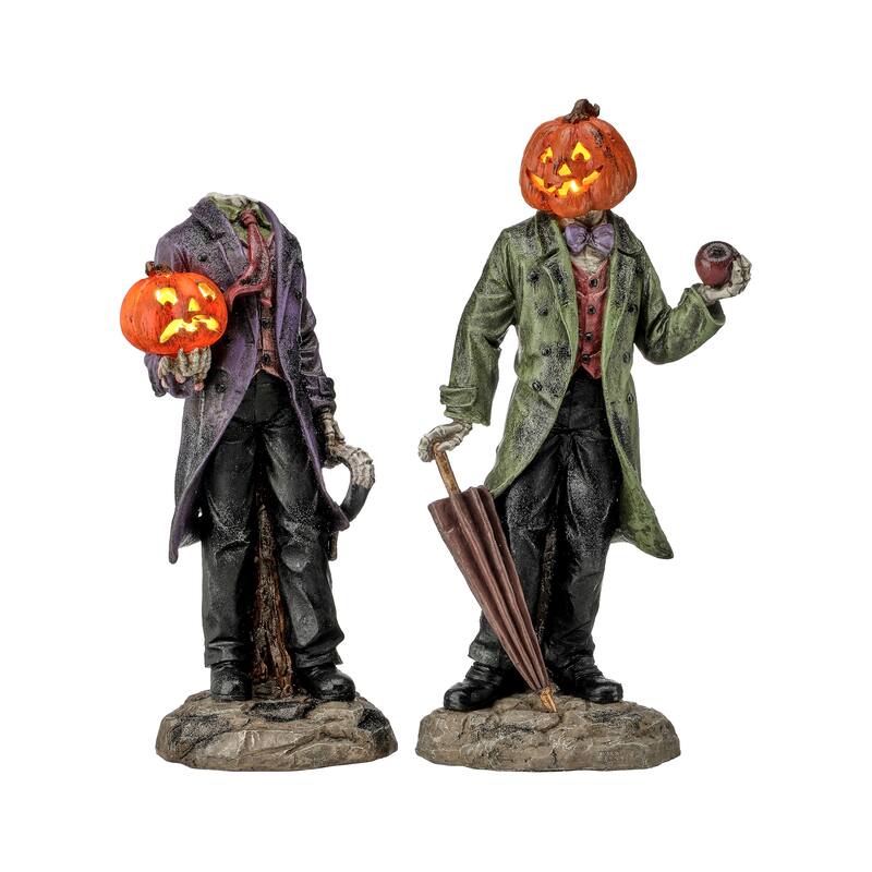 16'' Resin Pumpkin Men Set of 2