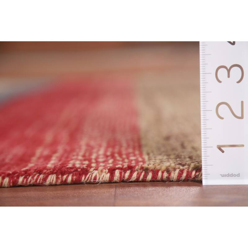 Gabbeh Kashkoli Striped Area Rug Handmade Wool Carpet - 4'6" x 6'5"