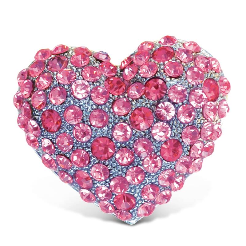 CoTa Global Pink Heart Sparkling Refrigerator Magnet with Crystals - 1.25 Inch