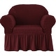 preview thumbnail 13 of 40, Subrtex 1 Piece Armchair Slipcover Seersucker Skirt Stretch Spandex Furniture Protector
