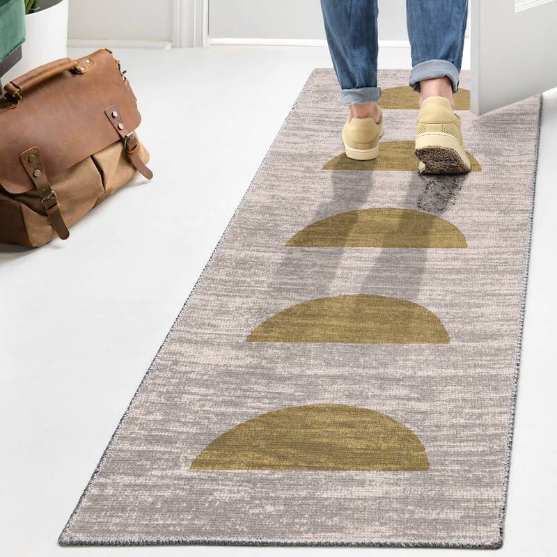 JONATHAN Y Cirkel Bohemian Textured Weave Floral Machine Washable Area Rug