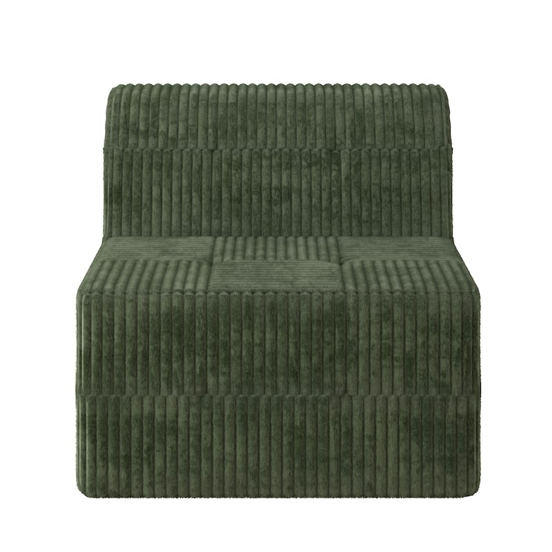 Modern Minimalist Modular Armless Sofa Chair Single Seat Lounge Sleeper Sofa for Living Room Bedroom
