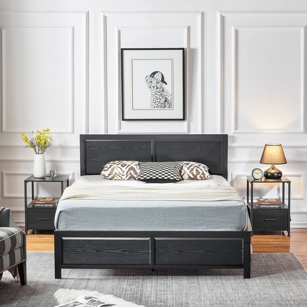 Headboard and nightstand set discount