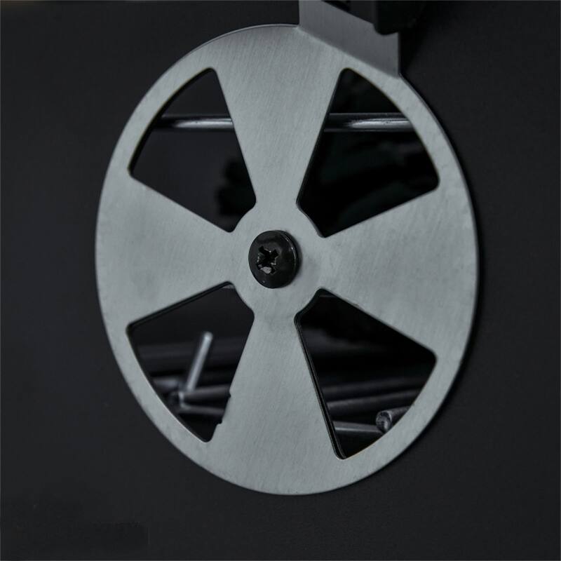 Black Portable Charcoal BBQ Grill with Elevated Warming Rack and Ash Pan Front Storage Shelf - 30.75" L x 29" W x 40.75" H