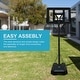 preview thumbnail 7 of 5, Basketball Hoop Portable Basketball Goal System 6.5-10ft Adjustable 44in Backboard for Indoor Outdoor Black - 7'9" x 9'9"