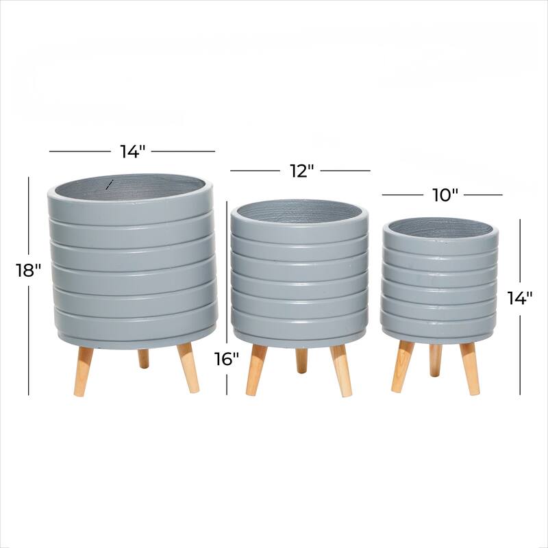 MgO Contemporary Planter (Set of 3) - S/3 14", 16", 18"H