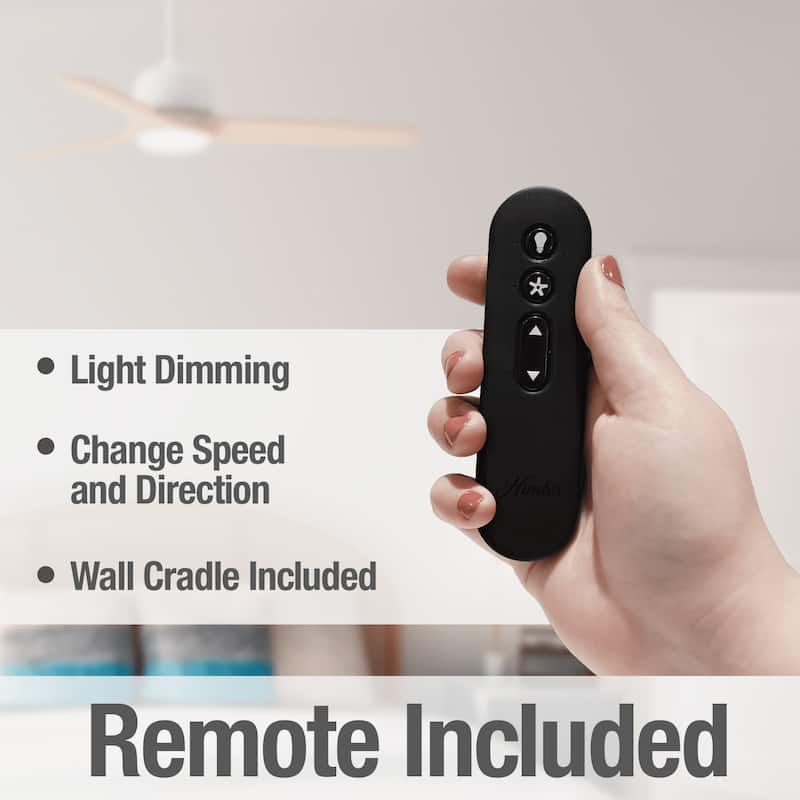 Hunter 54" Norden Ceiling Fan with LED Light Kit and Handheld Remote - Transitional, Modern, Contemporary