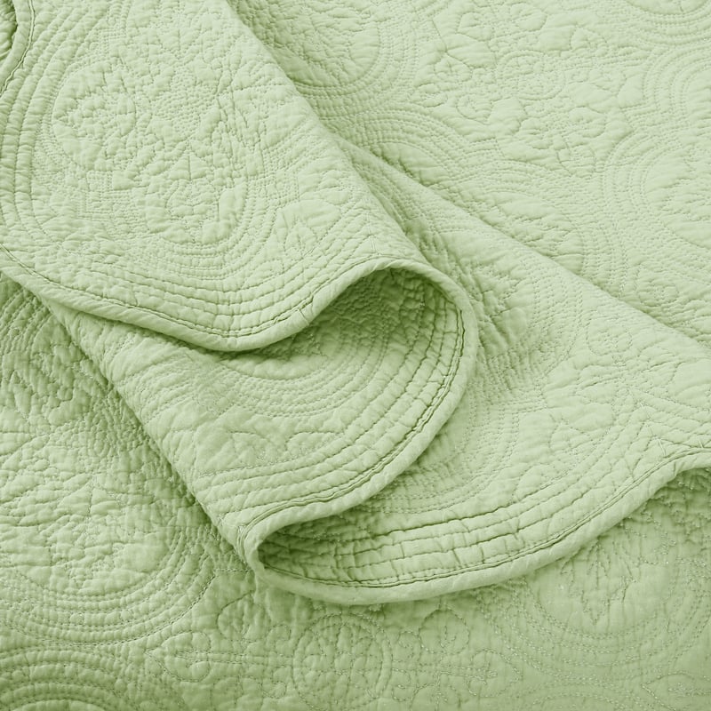 Copper Grove Sagano Blantyre Scalloped Edge Cotton 3-piece Quilt Bedding Set