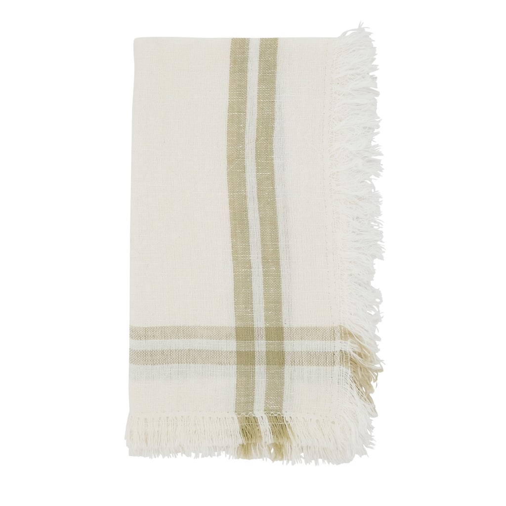 Trendy Fringed Stripe Napkin (Set of 4) - 20"x20"