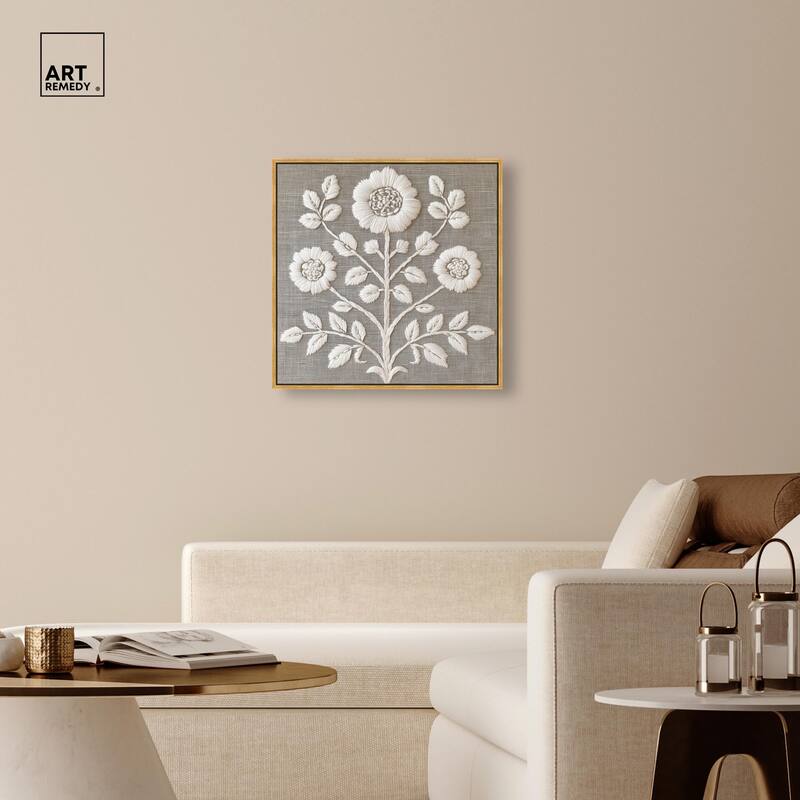 Stitched Symmetry I Canvas by Art Remedy