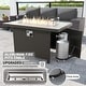 preview thumbnail 49 of 125, Kullavik 13 Pieces Outdoor Patio Furniture Set with Fire Pit Table w/ Wide Armrests