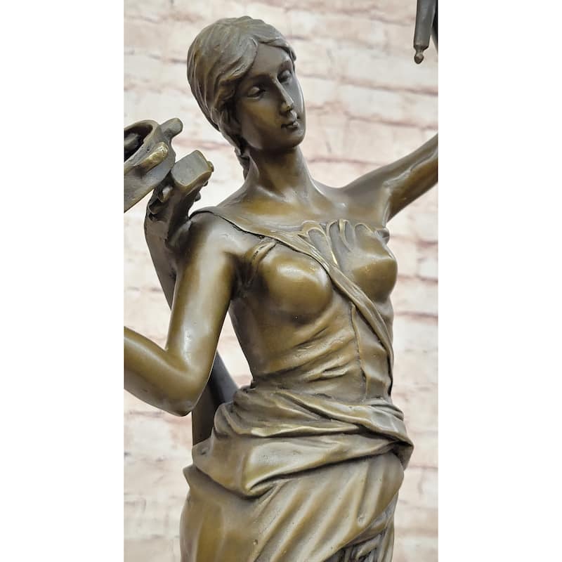 Vintage Bronze Br Hot Cast Sculpture Of A Young Girl Playing Tambourine By Milo