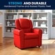preview thumbnail 65 of 189, Contemporary Kids Recliner with Cup Holder and Headrest - 24"W x 21.5" - 36.5"D x 27"H Red Vinyl