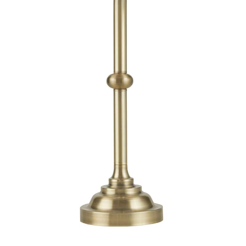 Table Lamp with Empire Shade Antique Brass Finish Includes LED Bulb