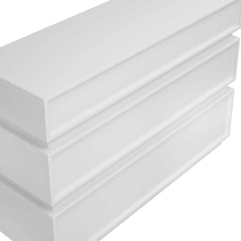 6 Drawer Dresser for Bedroom, White Dresser No Handle, Modern 6 Chest of Drawers with Wide Storage