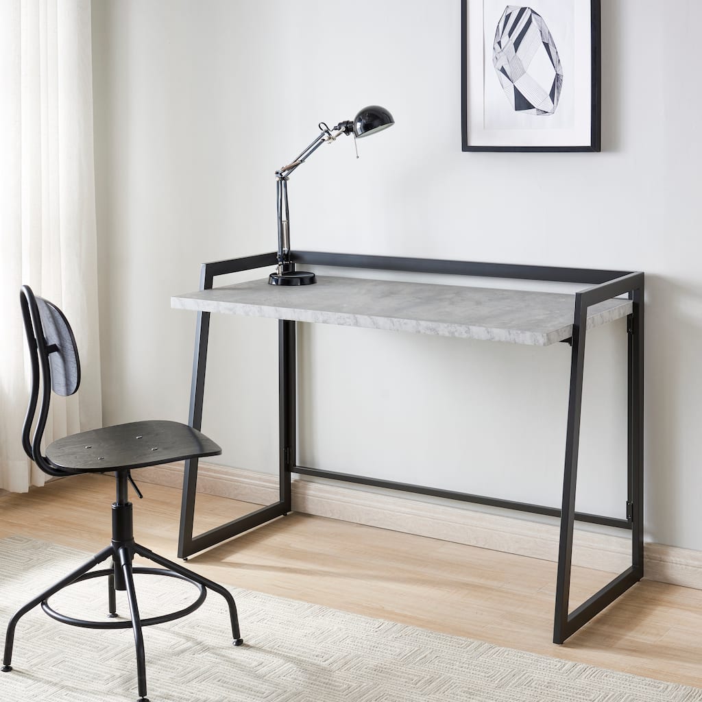 Leick Home Mixed Metal and Wood Desk