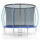 preview thumbnail 1 of 16, 10FT Trampoline, Recreational Trampolines with Enclosure Net and Ladder Blue