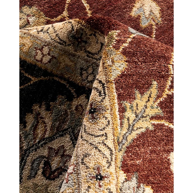 Oushak One-of-a-Kind Hand-Knotted Area Rug, Red - 9' 4" x 12' 4"