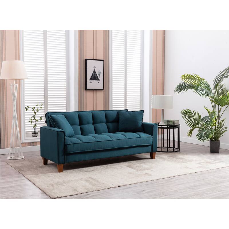 Elegant Double Sofa with Sturdy Eucalyptus Wood Frame and Luxurious