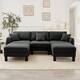 Option Dark Grey- 3-Seater-2 Ottoman