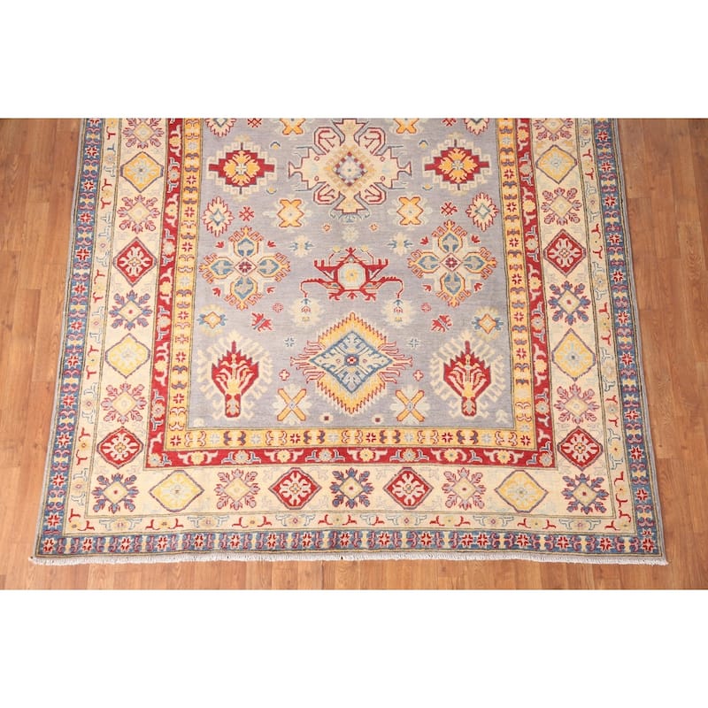 Oriental Kazak Area Rug Hand-Knotted Wool Carpet - 6'7" x 10'2"