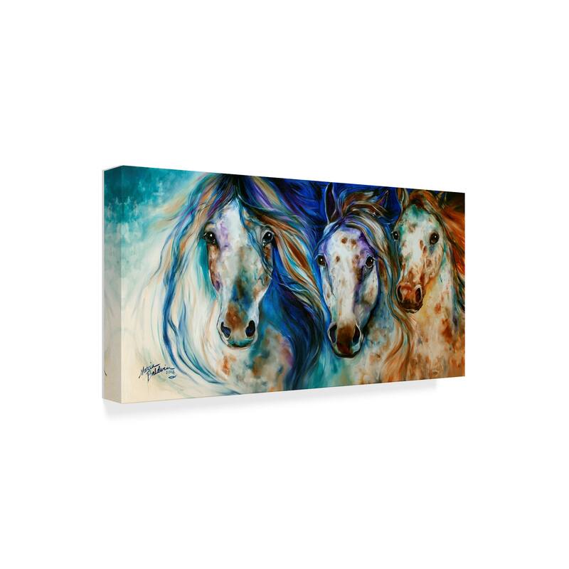 Marcia Baldwin '3 Wild Appaloosa Horses' Canvas Art