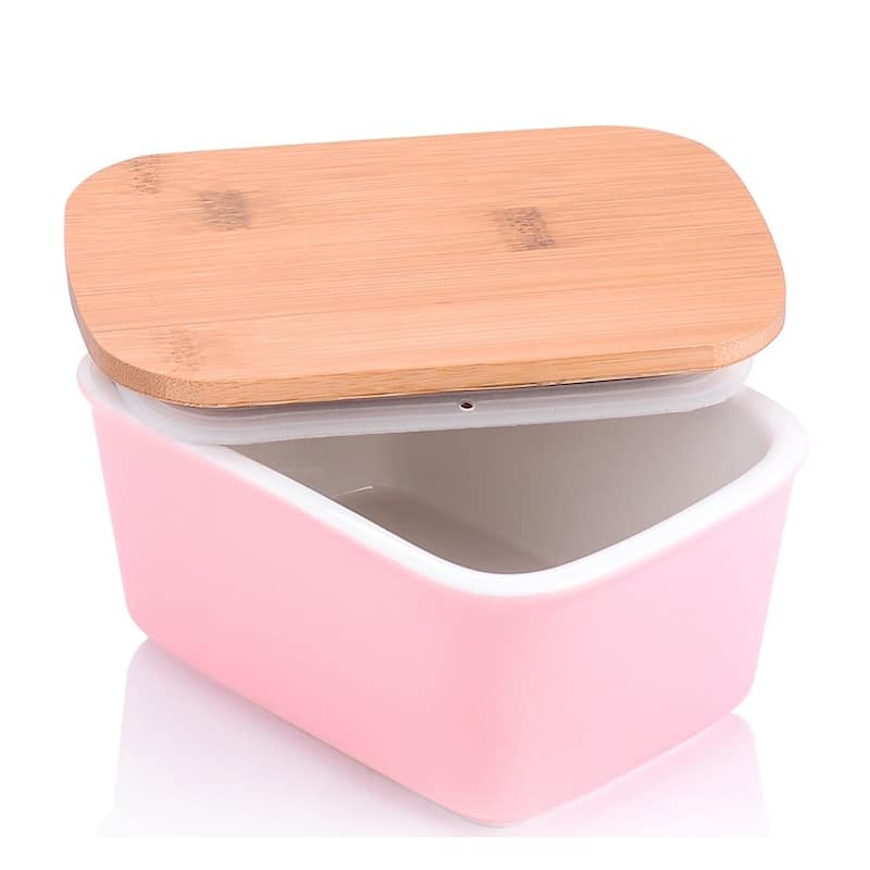LOVECASA Porcelain 24Oz. Butter Dish with Lid