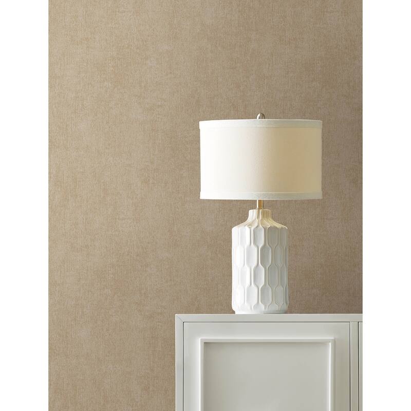 Advantage Edmore Light Brown Faux Suede Wallpaper