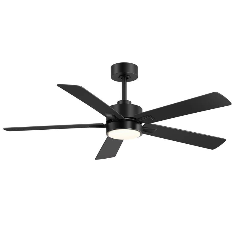 52" Integrated Ceiling Fan with LED Light and Remote(5-Blade)