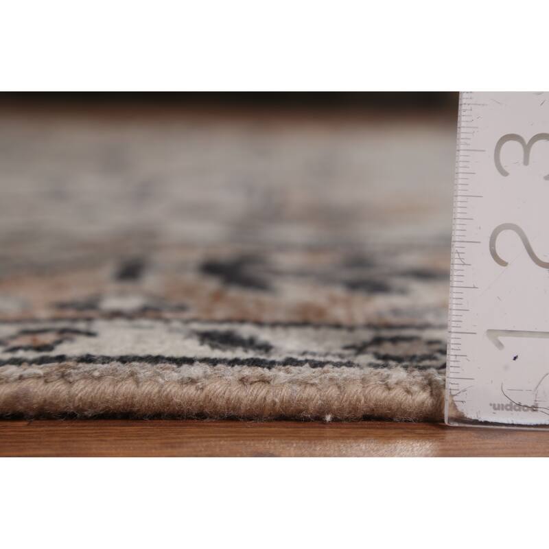 Heriz Serapi Indian Area Rug Hand-Knotted Traditional Wool Carpet - 8'0" x 9'10"
